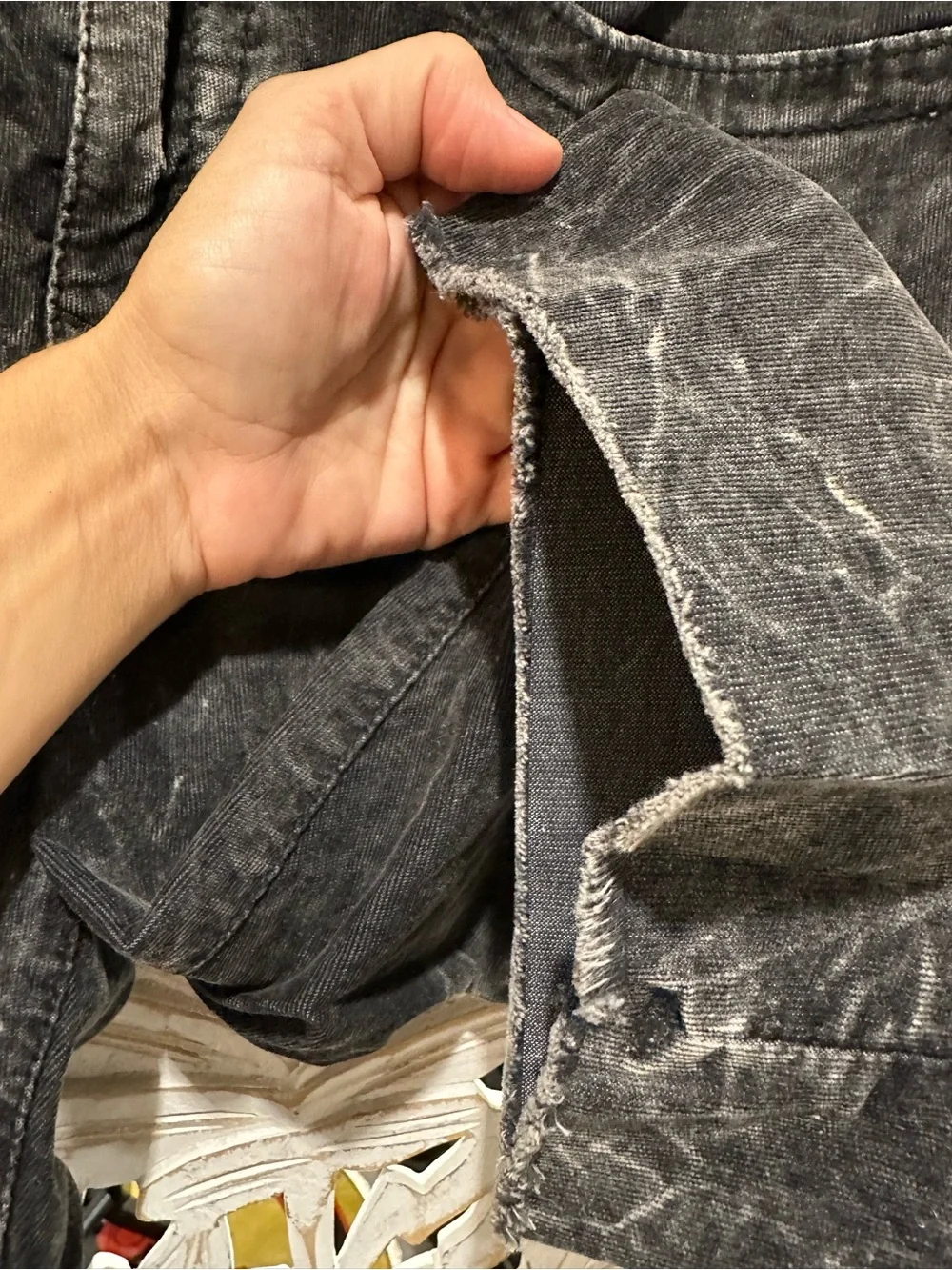 True Religion Black Washed Relaxed Men’s Jeans Shorts